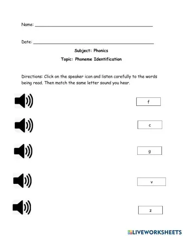 Phoneme Identification