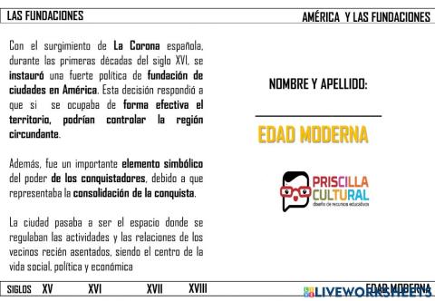 Las Fundaciones en América