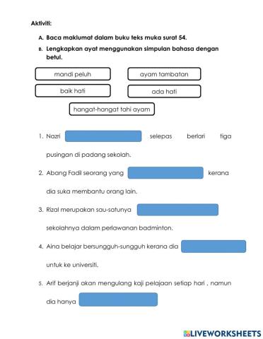 Simpulan Bahasa Tahun 1 Inovatif