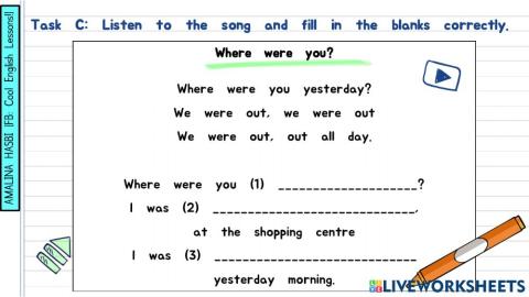 English Year 3 - Module 8 Where were you yesterday?