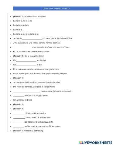 Cephaz- On a mange le soleil