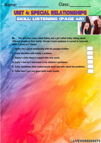 Unit 4: Listening (D)