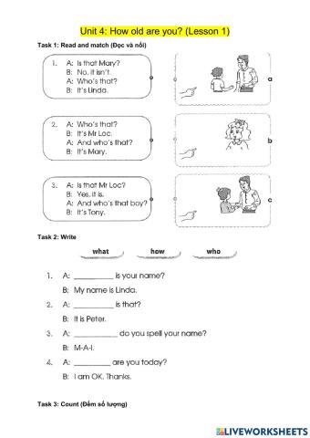 Unit 4 how old are you