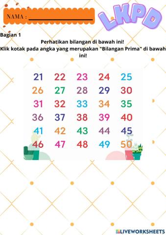 Lkpd faktor prima dan faktorisasi prima