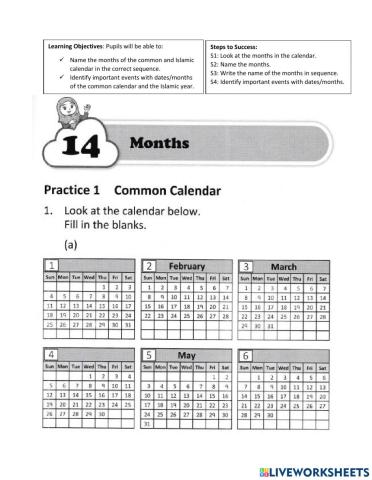 Common calendar