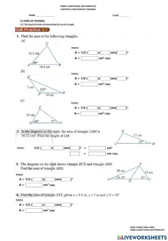 Chapter 9: solution of triangle