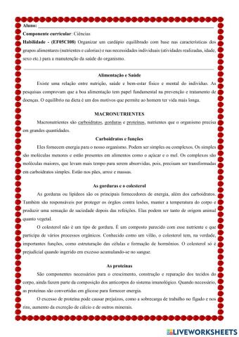 Alimentação e Saúde