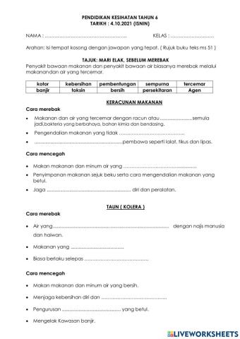 Mari elak sebelum merebak