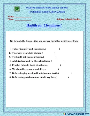 Cleanliness (Hadith)