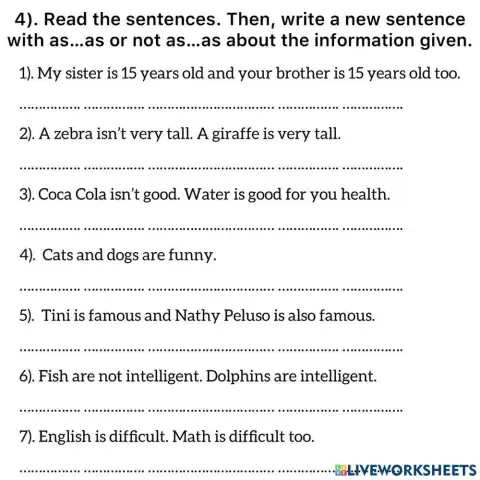 Comparative with as...as
