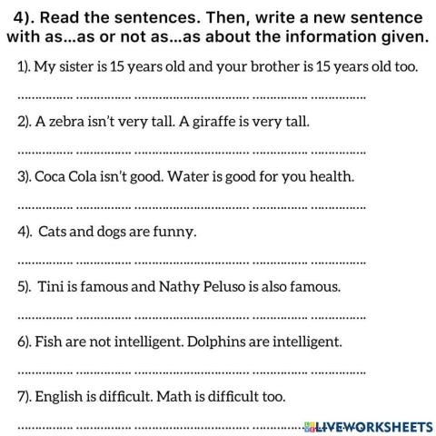 Comparative with as...as