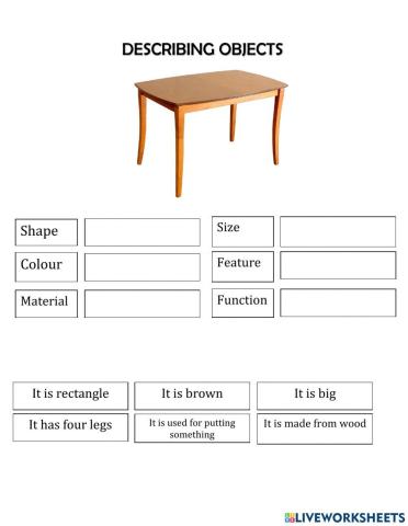 Describing Objects