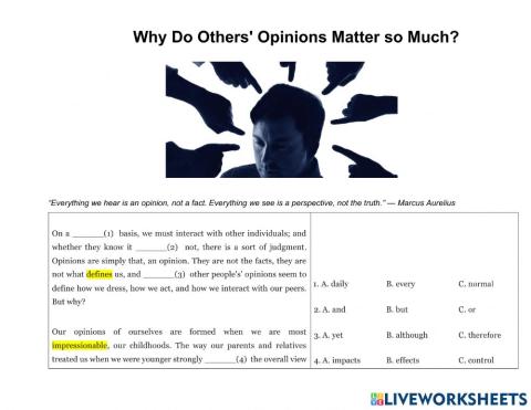 Why other opinions matter