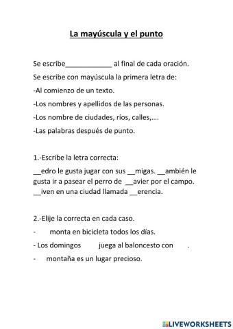 El punto yla mayúscula