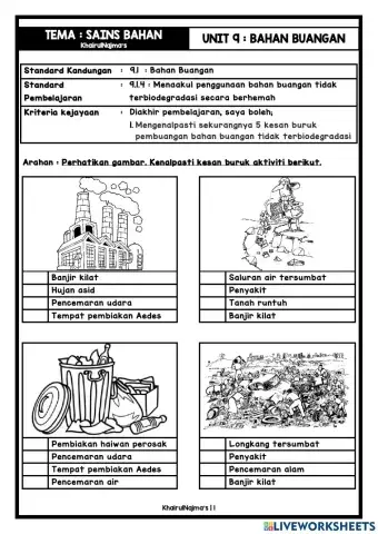 Unit 9 : Bahan Buangan