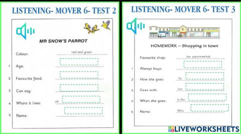Mover 6- test 2 and test 3