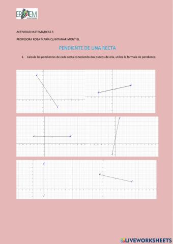 Pendiente de una recta