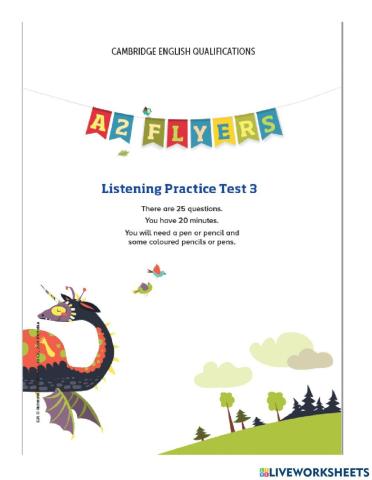 Flyers test 3 listening