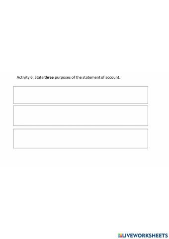 Documents of home trade Activity 6