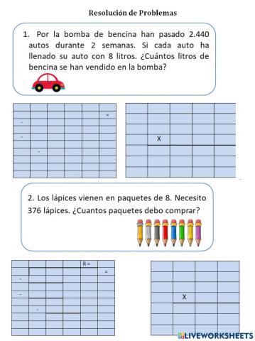 Multiplicación y división