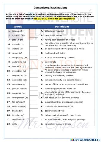 Compulsory Vaccinations