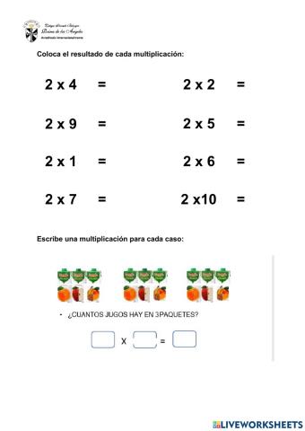 Multiplicación por 2 y 3