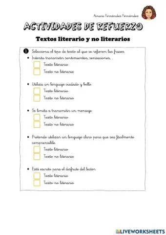 Textos literarios y no literarios