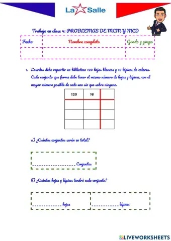 Problemas de mcm y mcd