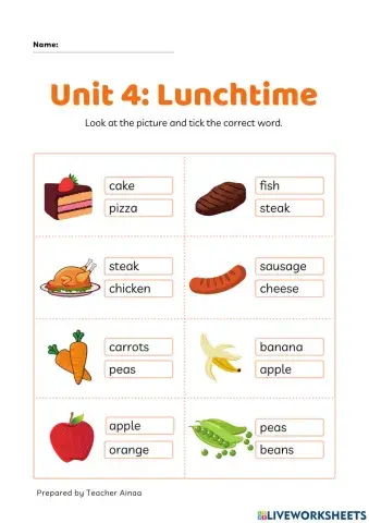 Unit 4 - Lunchtime
