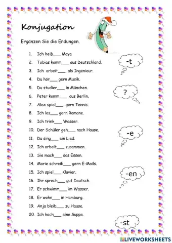 Konjugation singular