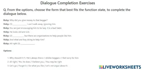 Dialogue Completion