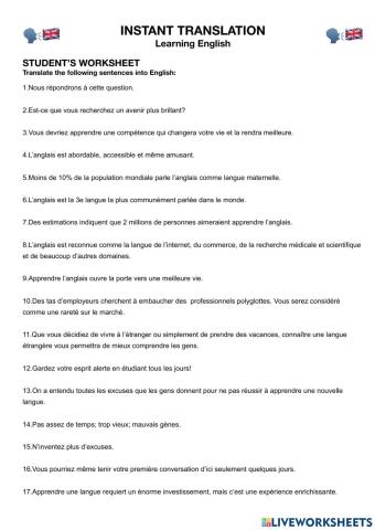 Learning English is important