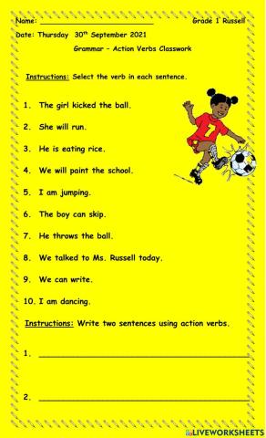 Action Verbs