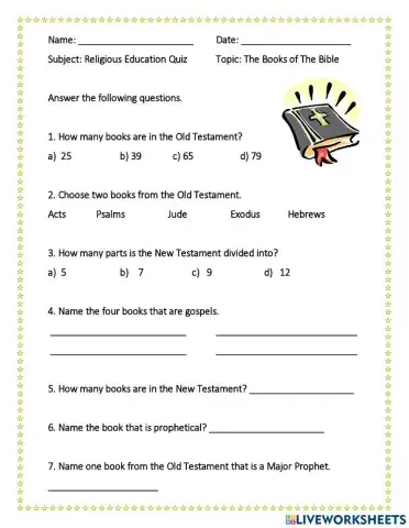 The Books of The Bible