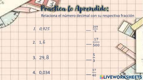 Conversión de decimal a fraccionario