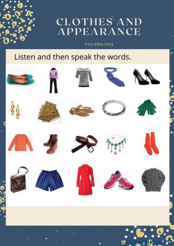 Vocabulary:Clothes and Accessories
