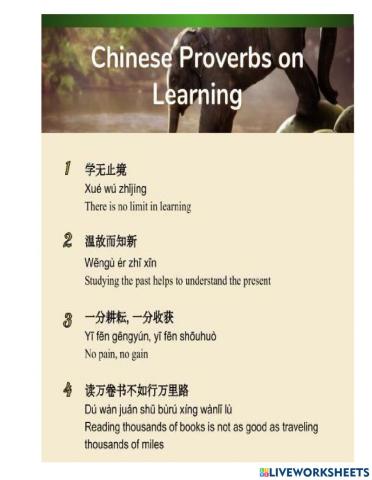 Chinese Proverbs x 8