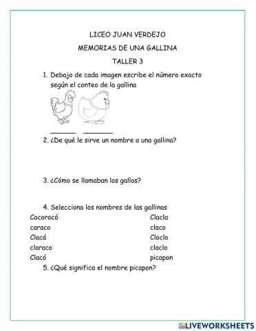 Memorias de una gallina