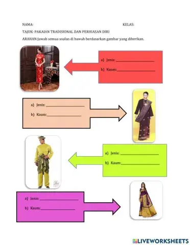 Pakaian tradisional dan perhiasan diri