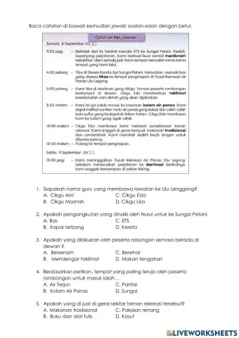 Lawatan ke Ulu Lenggong