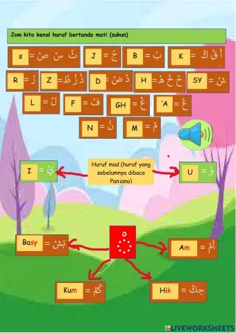 Huruf berbaris sukun