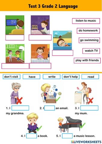 Grade 2 Language Test 3