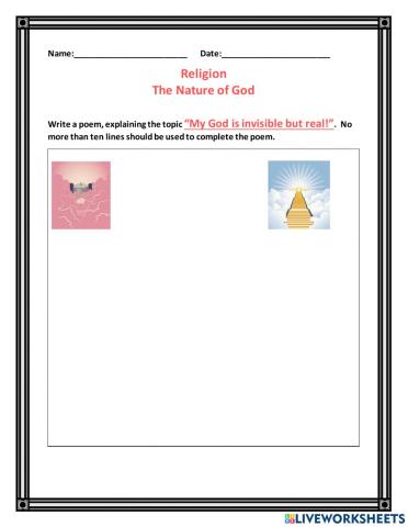 My God is invisible but real