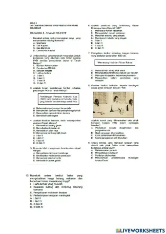 Latihan Sejarah Bab 6 Tingkatan 4 (set 1)