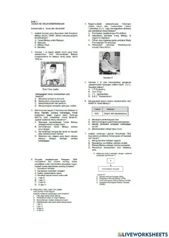Latihan Sejarah Bab 7 Tingkatan 4 (Set 1)
