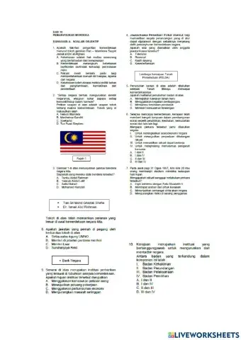 Latihan Sejarah Bab 10 Tingkatan 4 (Set 1)
