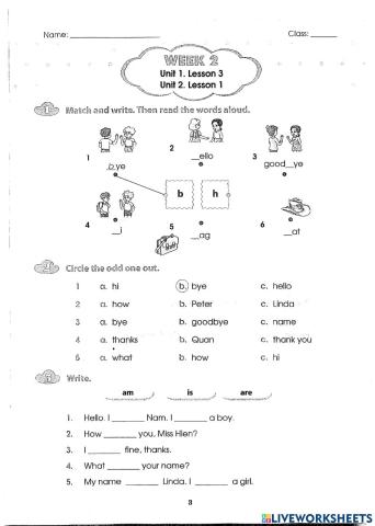 G3 U2 What's your name?