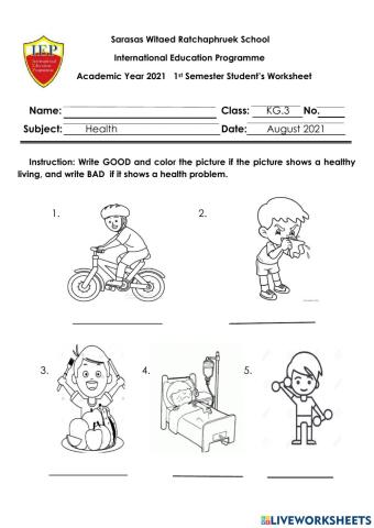 Health Worksheet