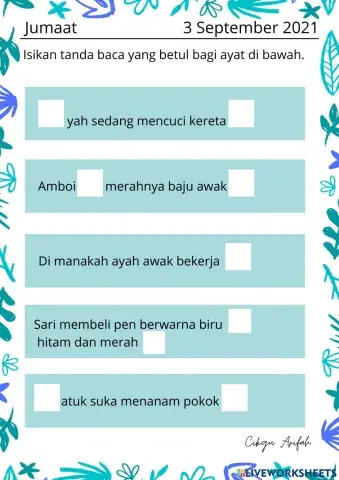 Latihan 3 Tanda Baca