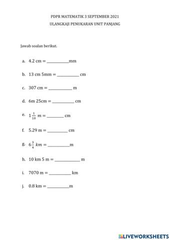Penukaran unit panjang